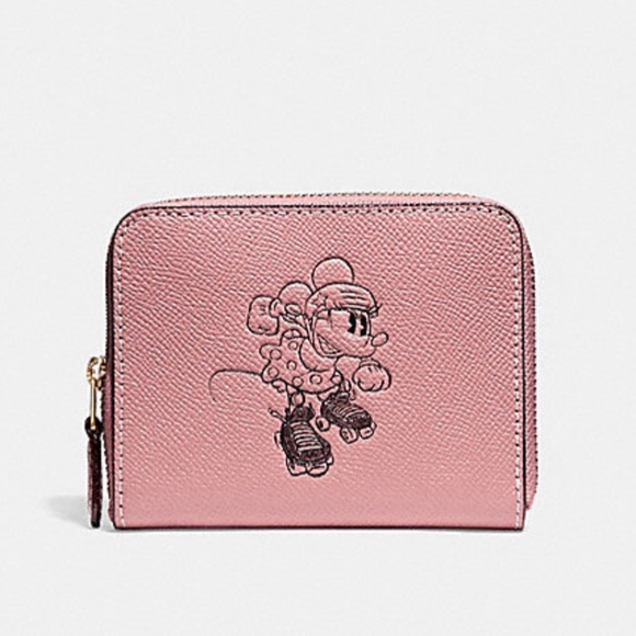 Coach Handbags - COACH Disney Small Zip Around Wallet Minnie Mouse